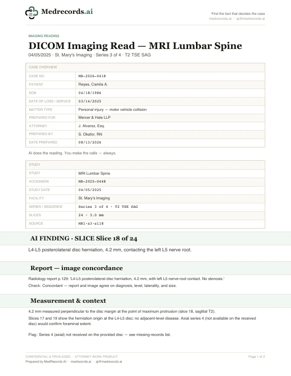 DICOM Imaging Read Sample